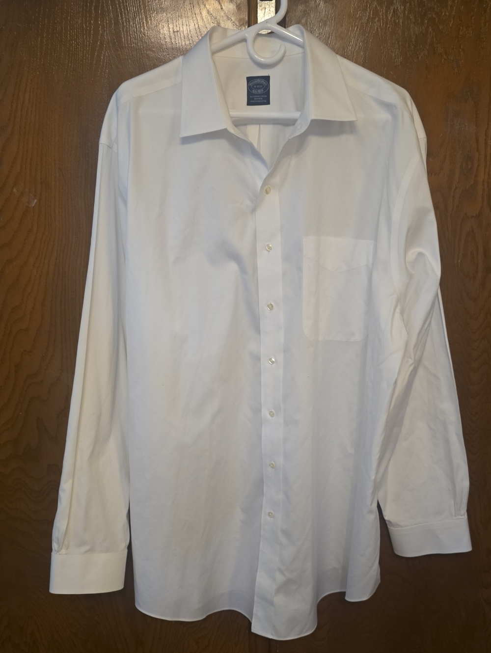 Brooks Brothers White Long-Sleeve Dress Shirt Size 18 (36/37)